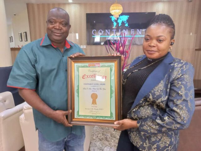 Türk Markası Continent Hotel Akure Nijerya'ya Ödül